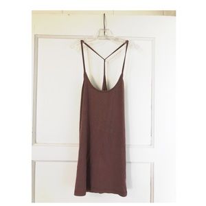 Ava Sky spaghetti strap top, mauve colored